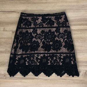 For Love and Lemons black lace skirt S